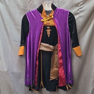 2 Piece Disney Frozen II 2 Anna Toddlers Deluxe Cosplay Costume 3T-4T